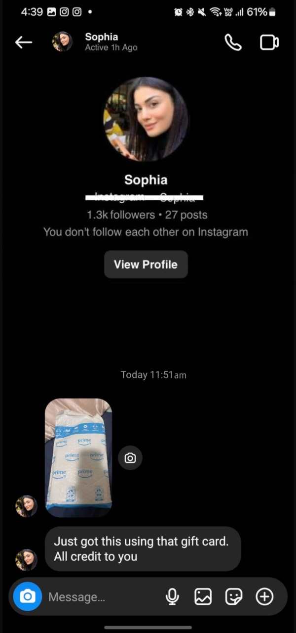 Message: just got this using that gift card